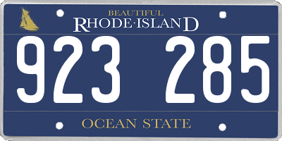 RI license plate 923285