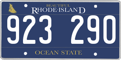 RI license plate 923290