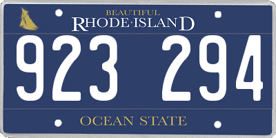 RI license plate 923294