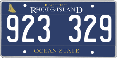 RI license plate 923329
