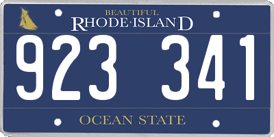 RI license plate 923341