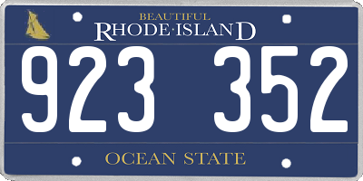 RI license plate 923352