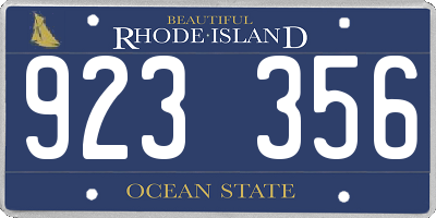 RI license plate 923356