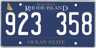 RI license plate 923358