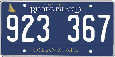RI license plate 923367