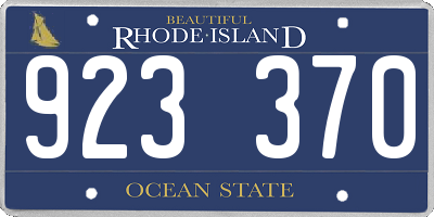 RI license plate 923370