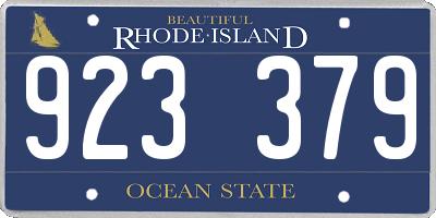 RI license plate 923379