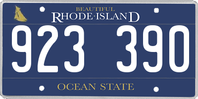 RI license plate 923390