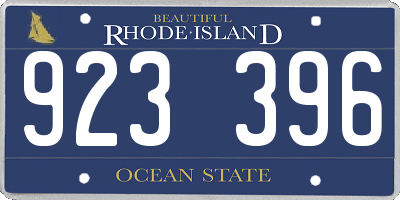 RI license plate 923396