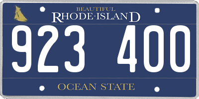RI license plate 923400