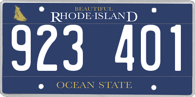 RI license plate 923401