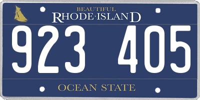 RI license plate 923405