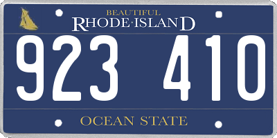 RI license plate 923410