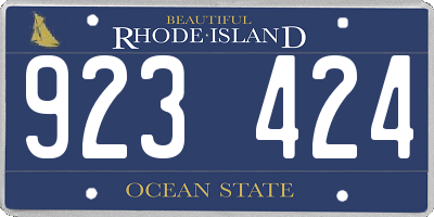 RI license plate 923424