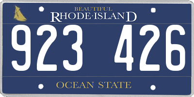 RI license plate 923426
