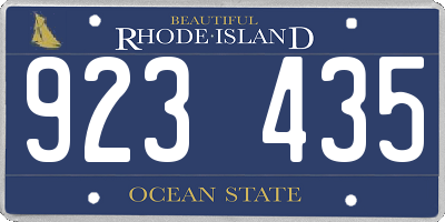 RI license plate 923435