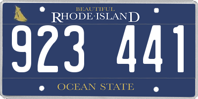 RI license plate 923441