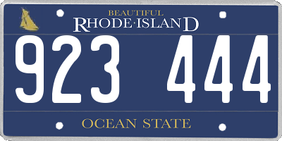 RI license plate 923444