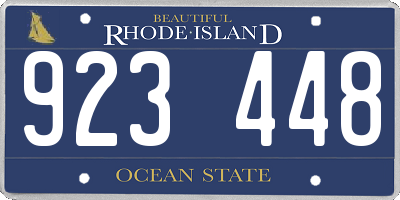 RI license plate 923448
