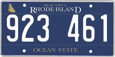 RI license plate 923461