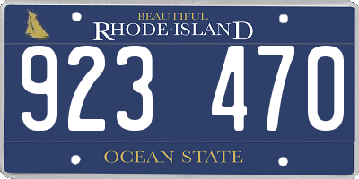 RI license plate 923470