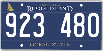 RI license plate 923480