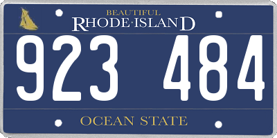 RI license plate 923484