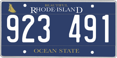 RI license plate 923491