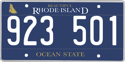RI license plate 923501