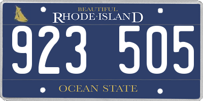 RI license plate 923505