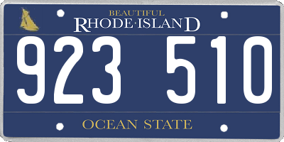 RI license plate 923510