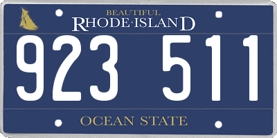 RI license plate 923511