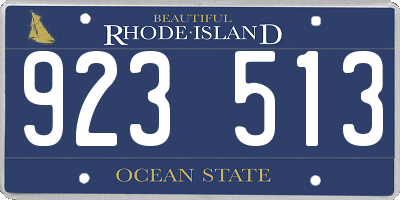 RI license plate 923513
