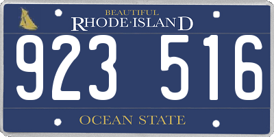 RI license plate 923516