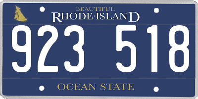 RI license plate 923518