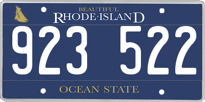 RI license plate 923522
