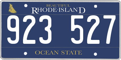 RI license plate 923527