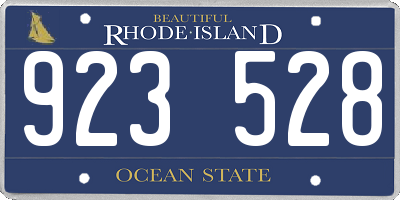 RI license plate 923528