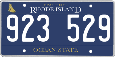 RI license plate 923529