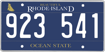 RI license plate 923541