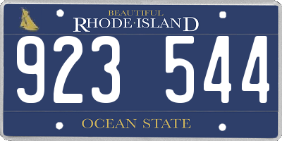 RI license plate 923544