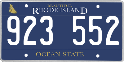 RI license plate 923552