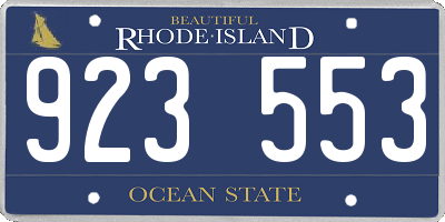 RI license plate 923553