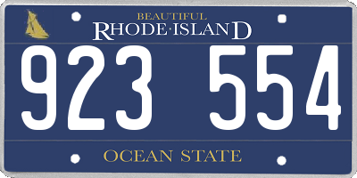 RI license plate 923554
