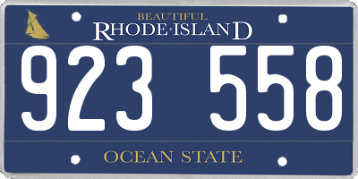 RI license plate 923558