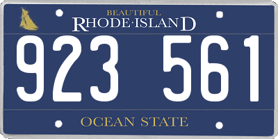 RI license plate 923561