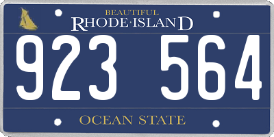 RI license plate 923564