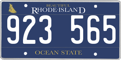 RI license plate 923565