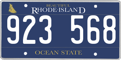 RI license plate 923568