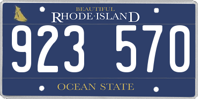 RI license plate 923570